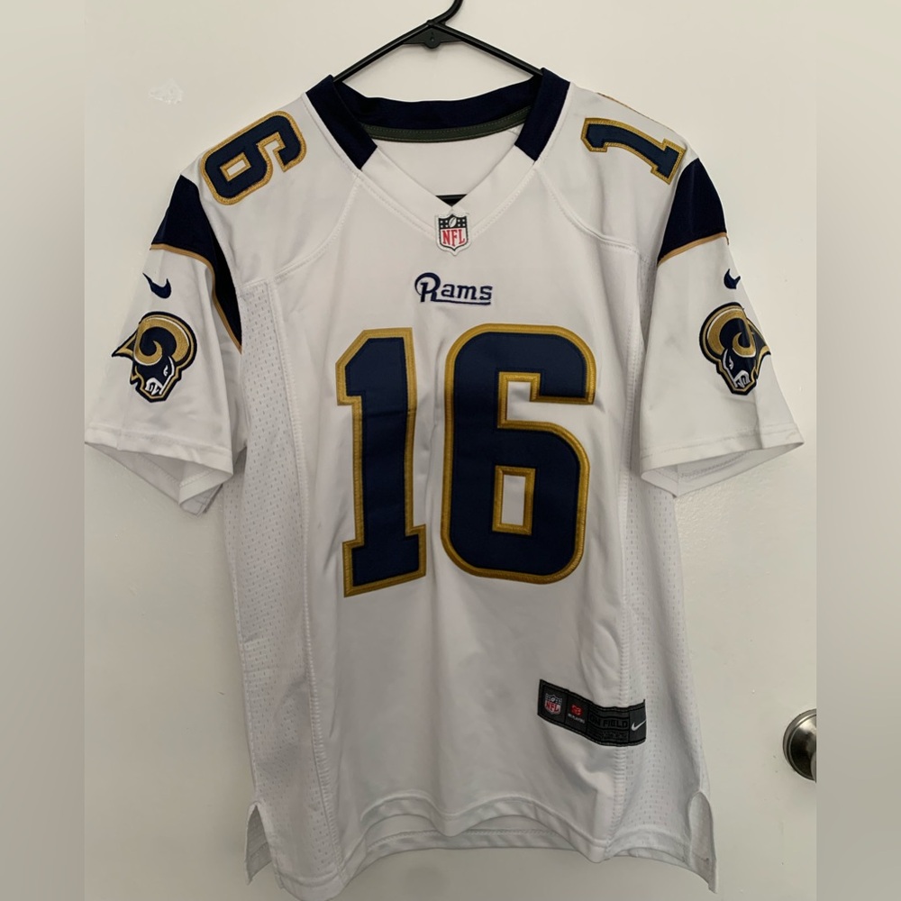 Nike White and Navy Rams Jersey